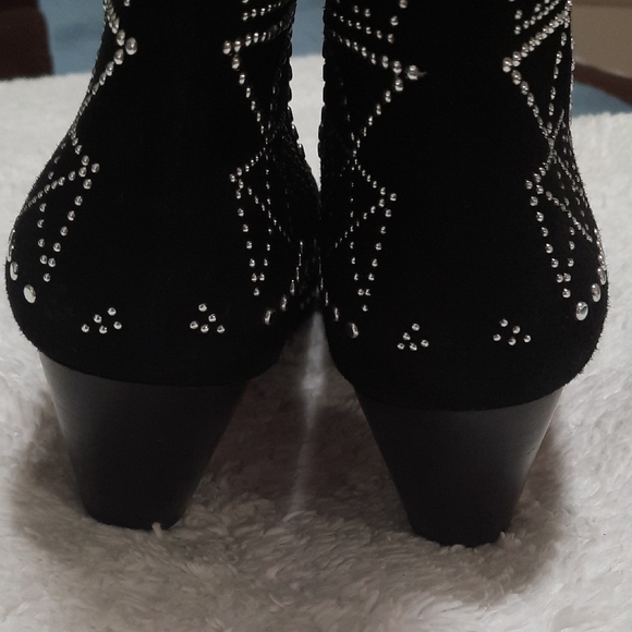 Rebecca Minkoff Black Studded Heeled Boots - Picture 10 of 10